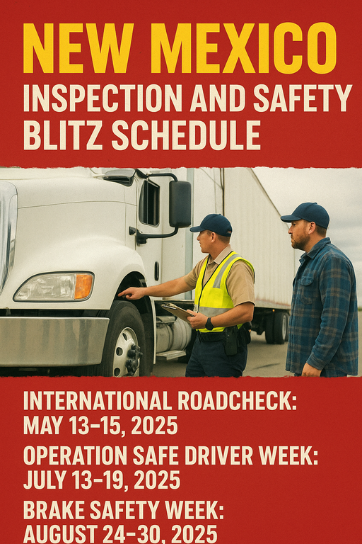 New Mexicos inspection and safety blitz schedule