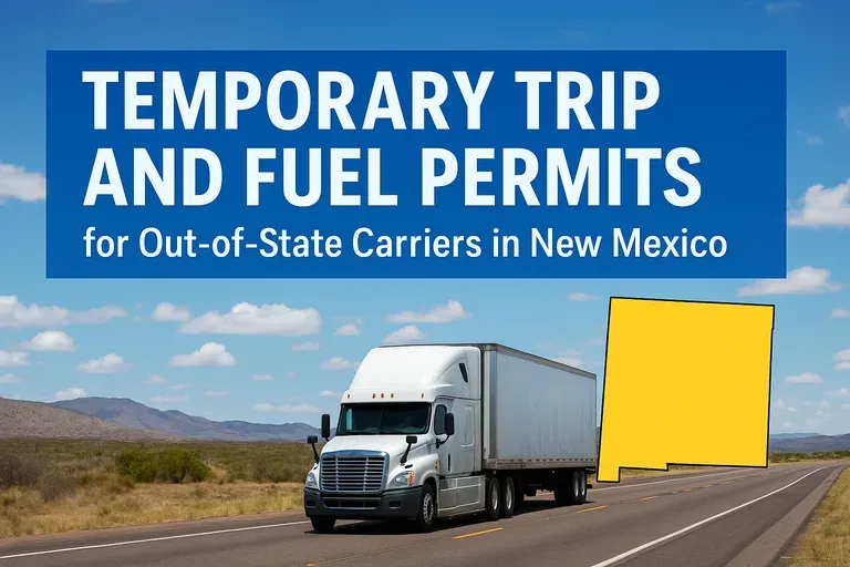 Temporary Trip and Fuel Permits New Mexico