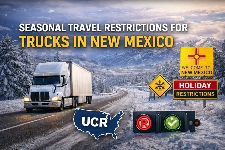 Seasonal Travel Restrictions for Trucks in New Mexico