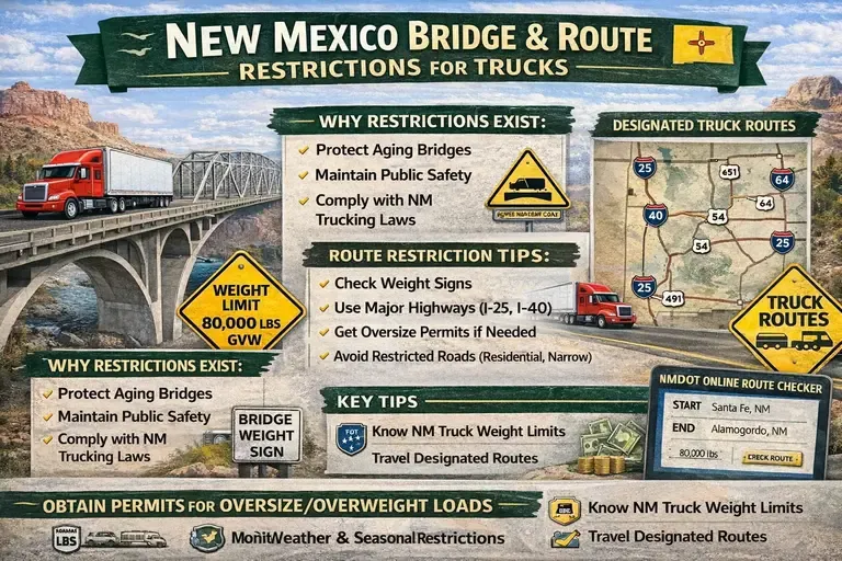 New Mexico Bridge and Route Restrictions for Trucks