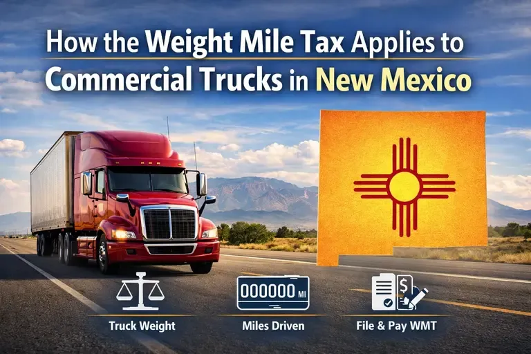 How the Weight Mile Tax Applies to Commercial Trucks in New Mexico