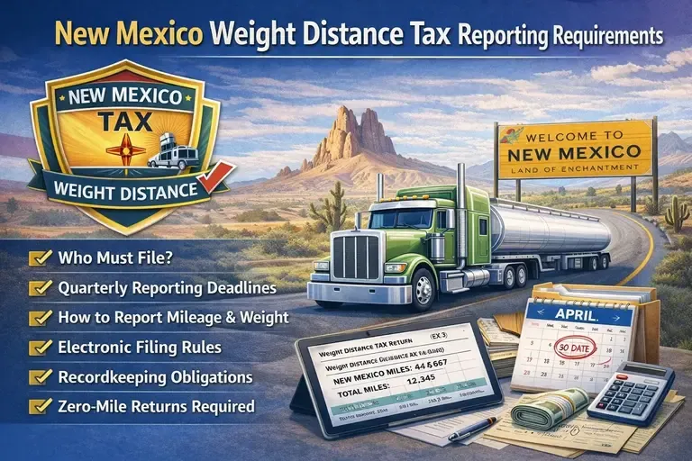 New Mexico Weight Distance Tax Reporting Requirements