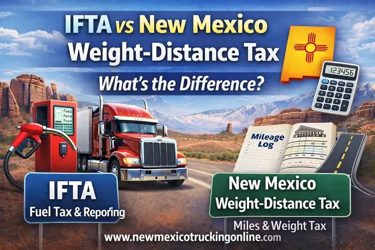 IFTA vs New Mexico Weight-Distance Tax-What’s the Difference?
