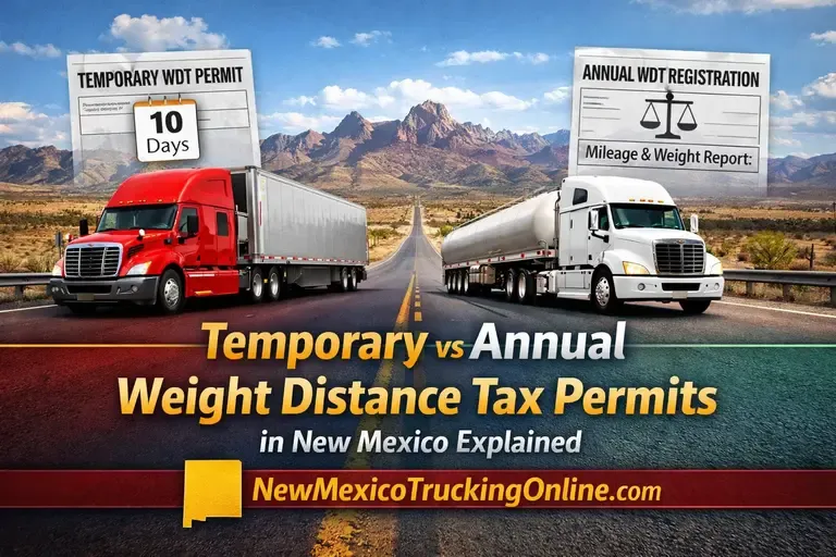 Temporary vs Annual Weight Distance Tax Permits in New Mexico Explained