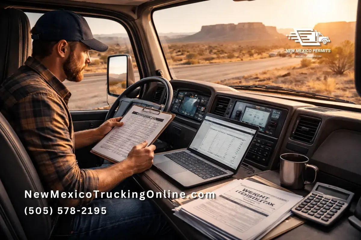 Truck driver filing NM weight tax