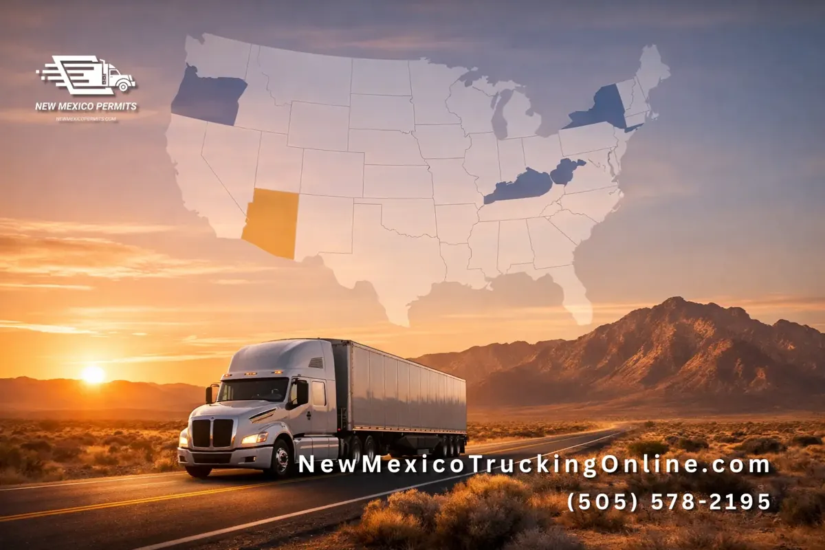 New Mexico WDT truck sunset scene