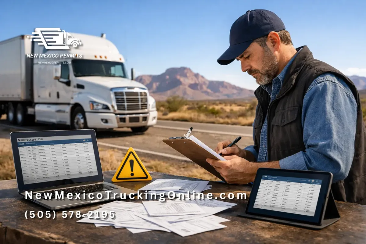 NM WDT trucking recordkeeping scene