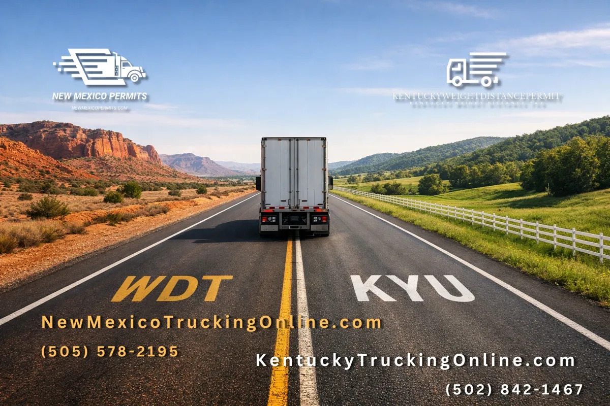 Semi truck NM WDT vs KYU highway