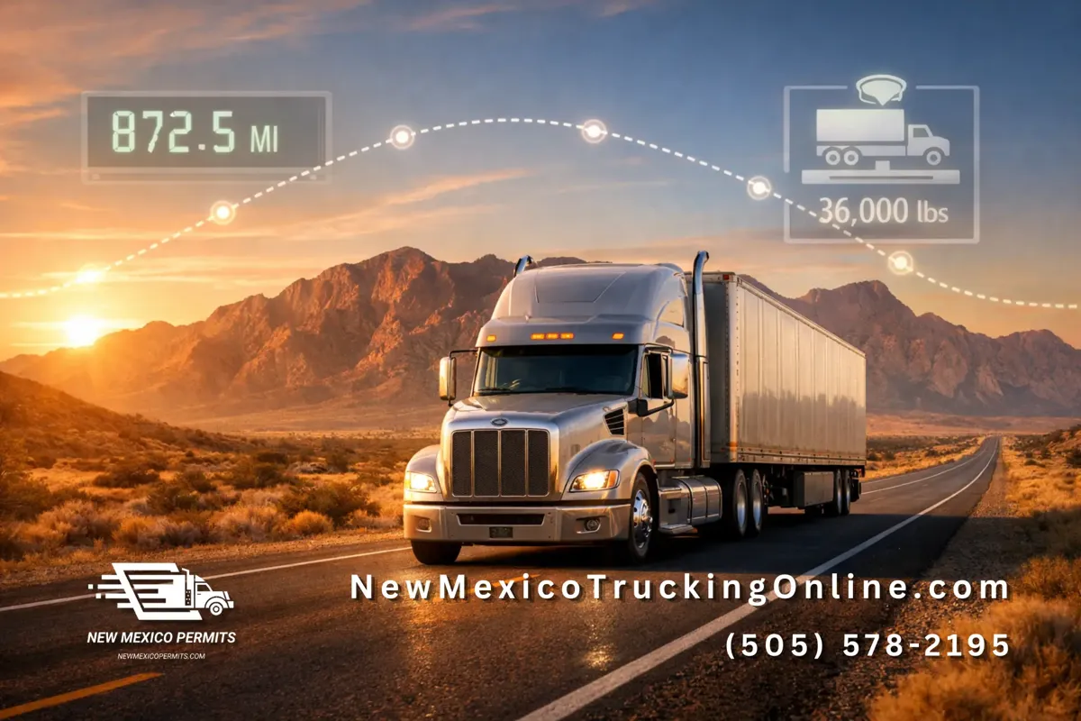 New Mexico semi truck sunset WDT