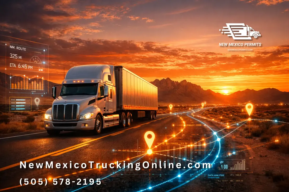 semi truck with ELD GPS data overlay