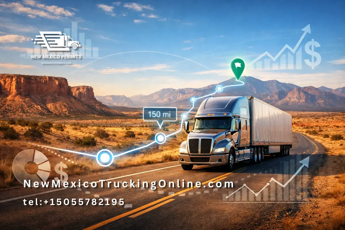 New Mexico truck route planning illustration