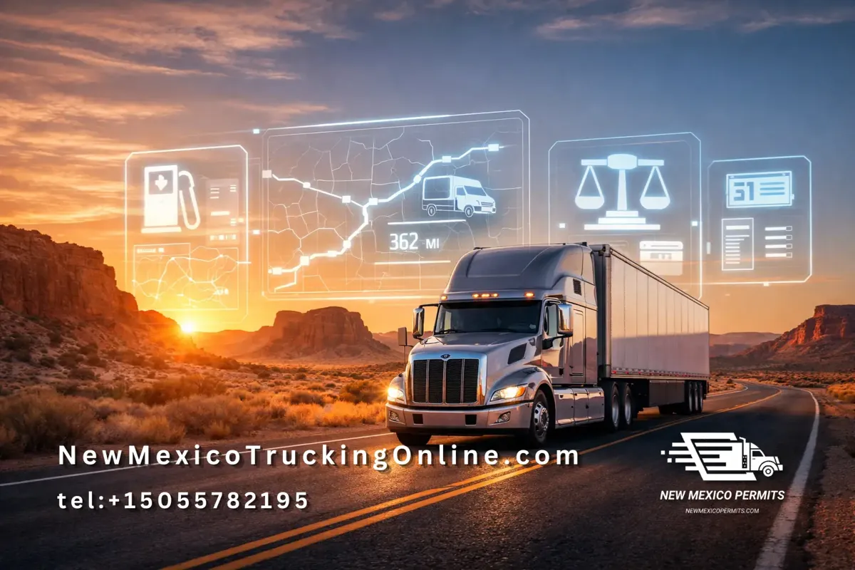 New Mexico semi truck with tax overlay