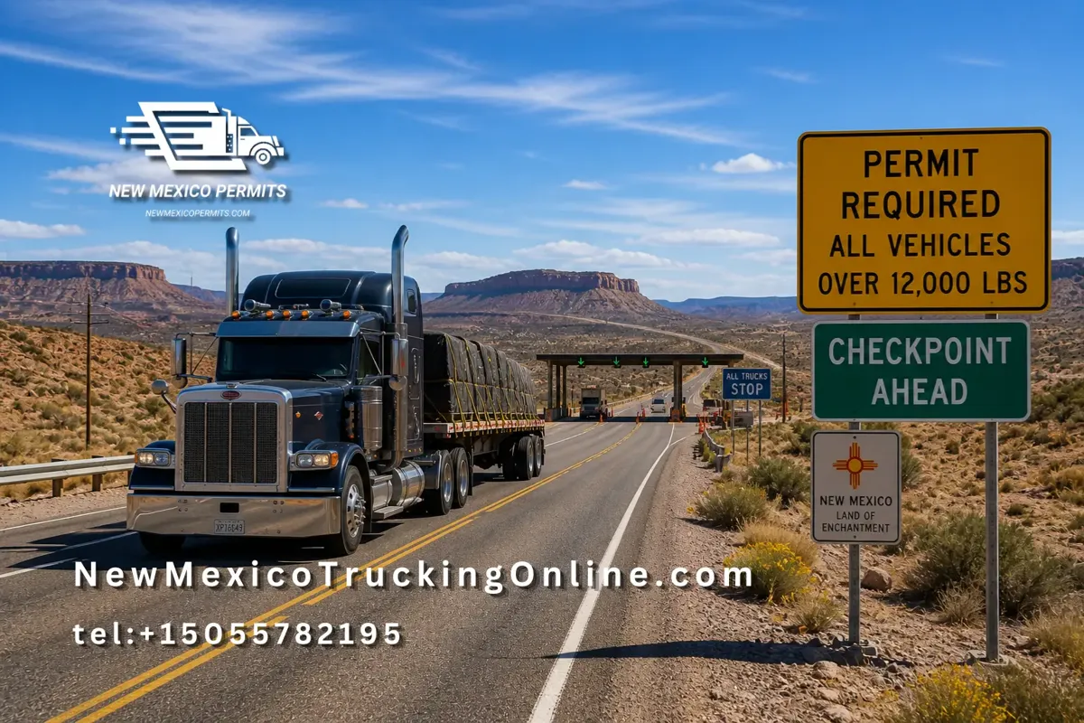 New Mexico trip permit checkpoint truck