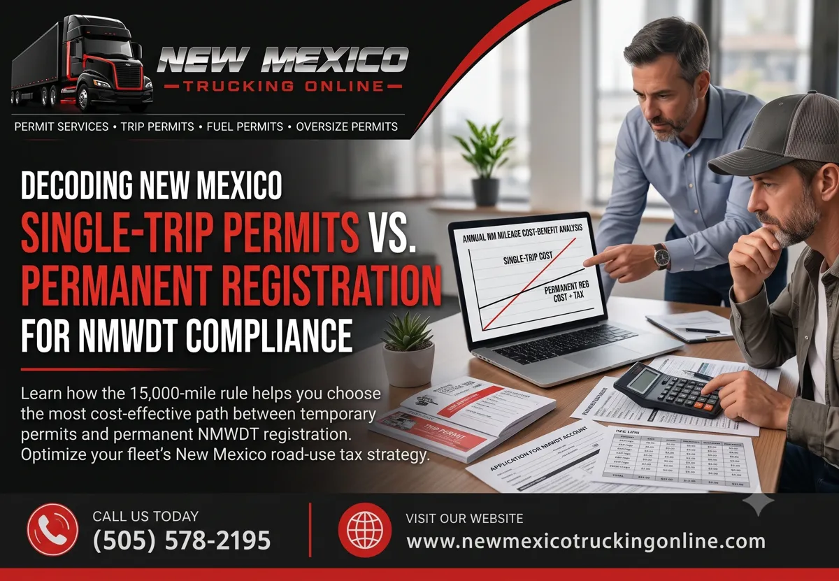 Fleet manager evaluating a New Mexico trip permit