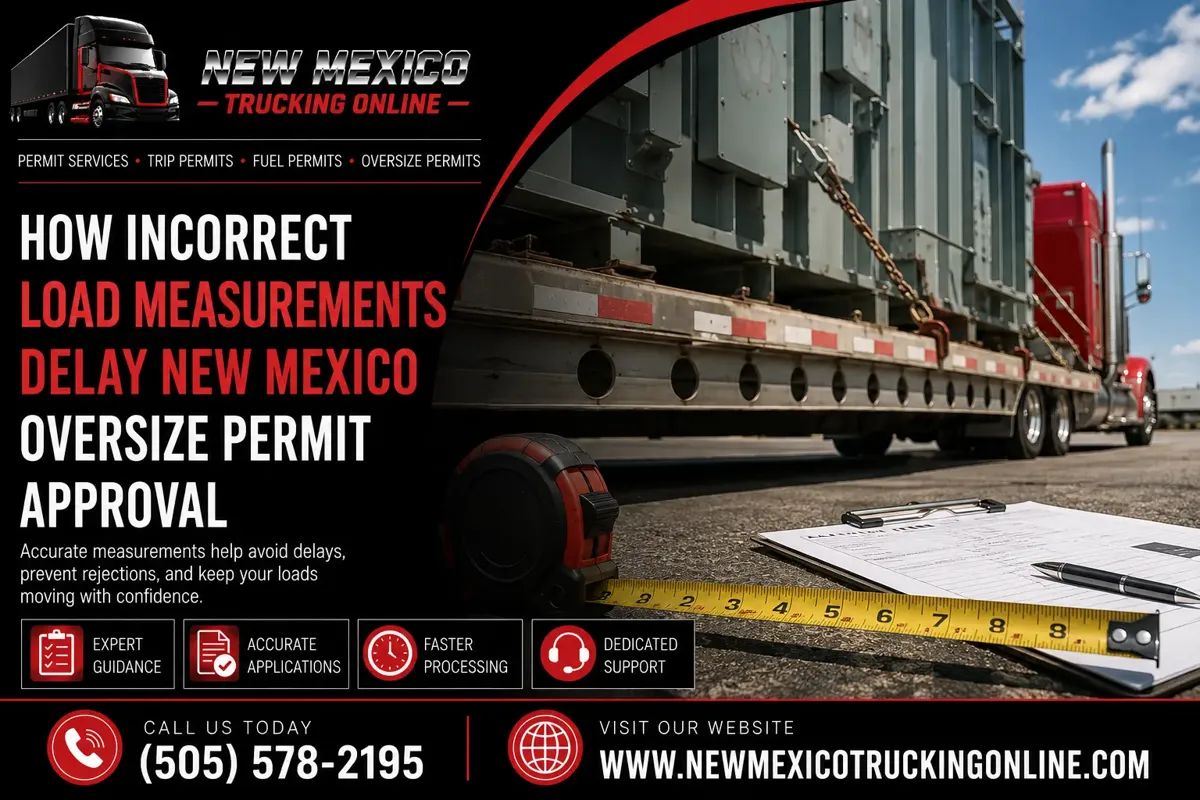 New Mexico oversize permit load measurement