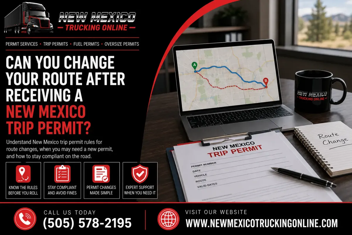 New Mexico Trip Permit route change