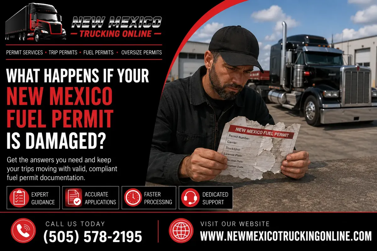 New Mexico Fuel Permit damage