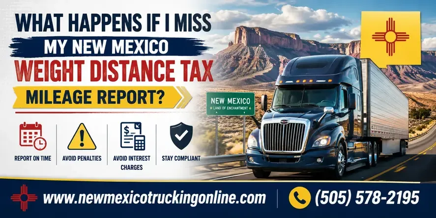 What Happens If I Miss My New Mexico Weight Distance Tax Mileage Report?