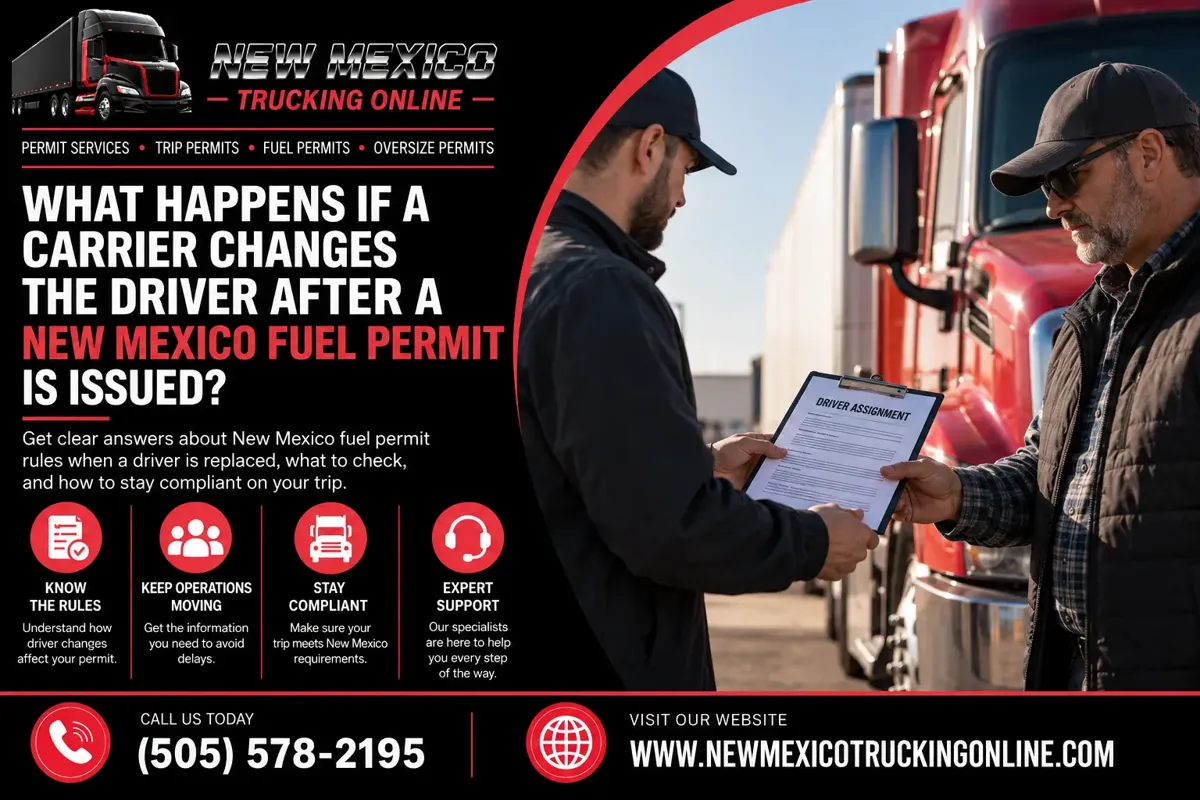 New Mexico Fuel Permit Driver Change
