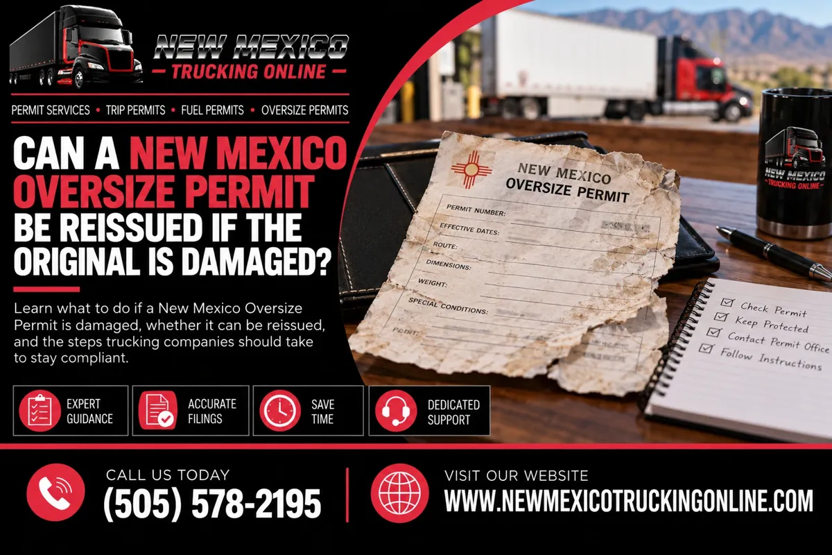 New Mexico Oversize Permit Damage