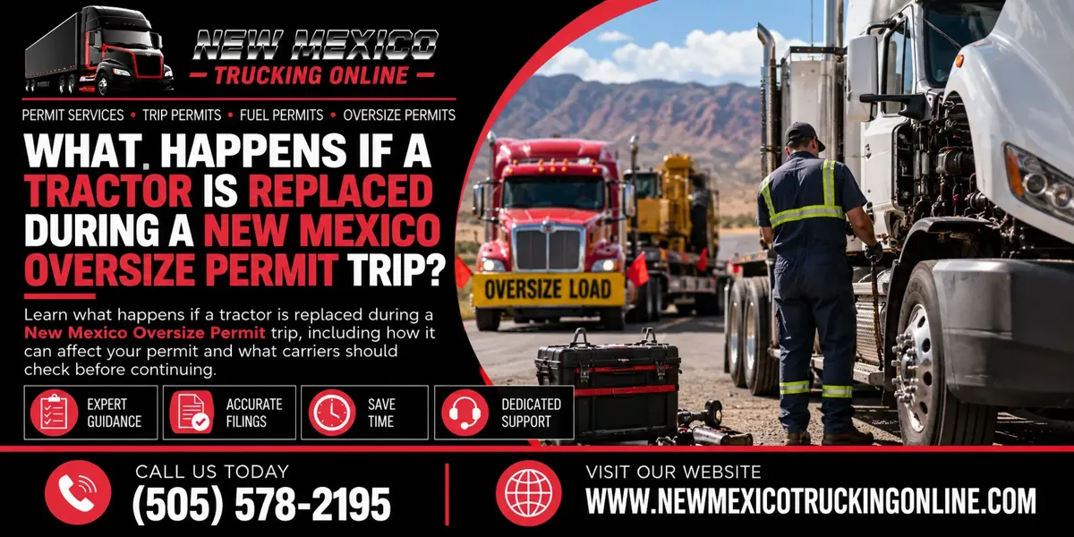 New Mexico Oversize Permit Tractor Replacement