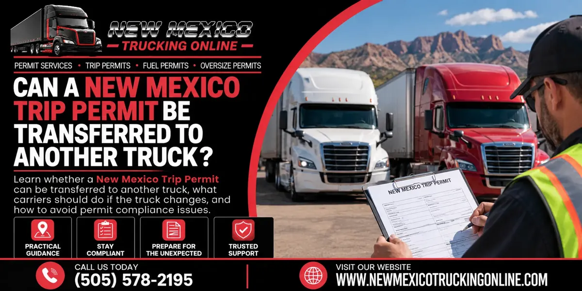 New Mexico Trip Permit Truck Transfer