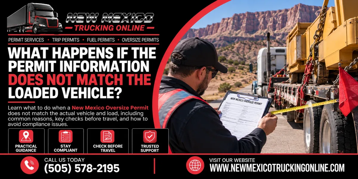 New Mexico Oversize Permit mismatch