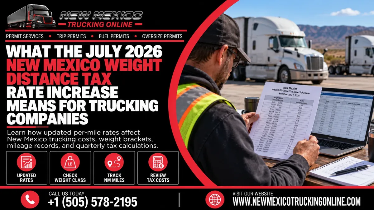 New Mexico Weight Distance Tax rate increase