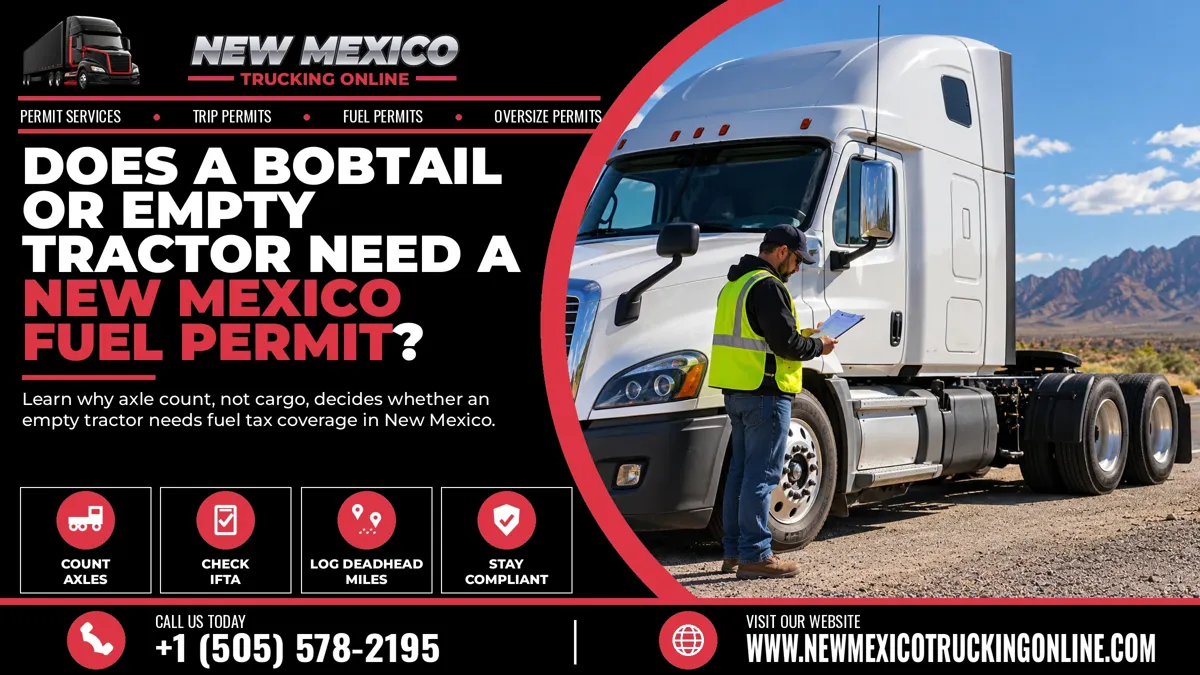 New Mexico Fuel Permit for a bobtail or empty tractor