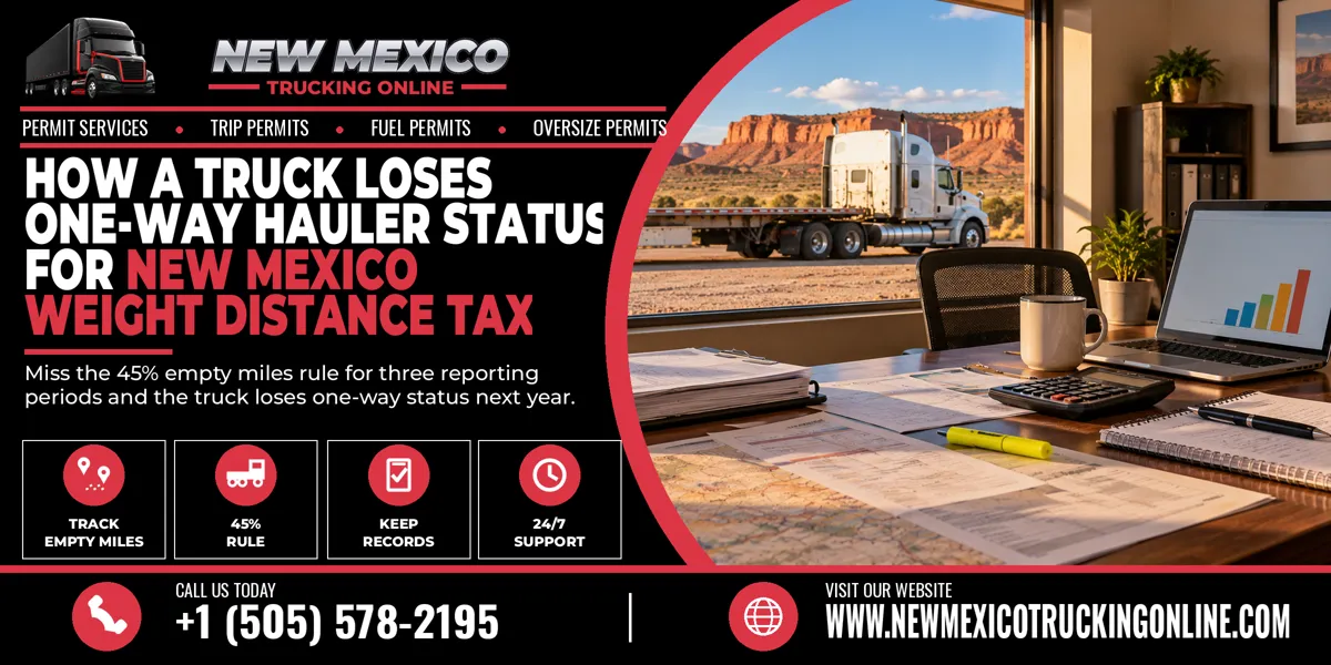 New Mexico Weight Distance Tax one-way hauler status