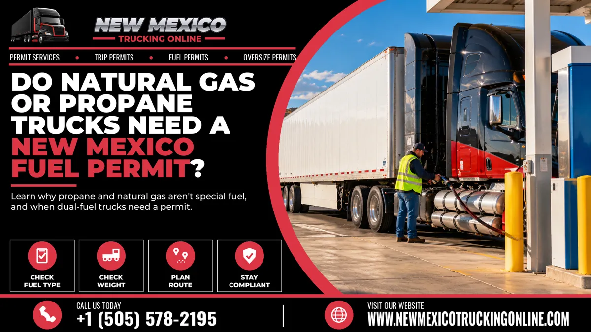 New Mexico Fuel Permit question for a natural gas semi truck at a CNG fueling station in New Mexico