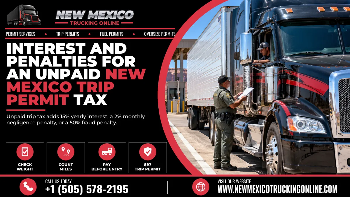 New Mexico Trip Permit tax interest and penalties
